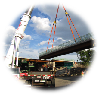 photo of a bridge replacement under construction