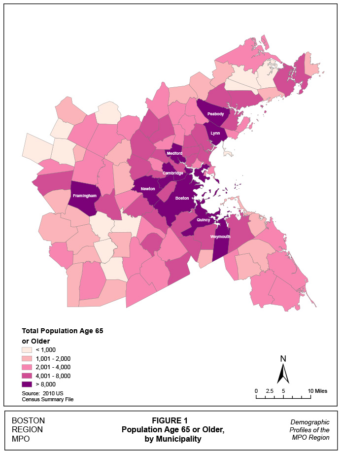 Figure 1
Population Age 65 or Older by Municipality
