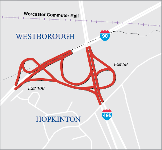 Hopkinton and Westborough: Reconstruction of Interstate 90/Interstate 495 Interchange